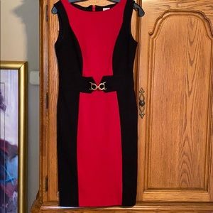 Red and black dress